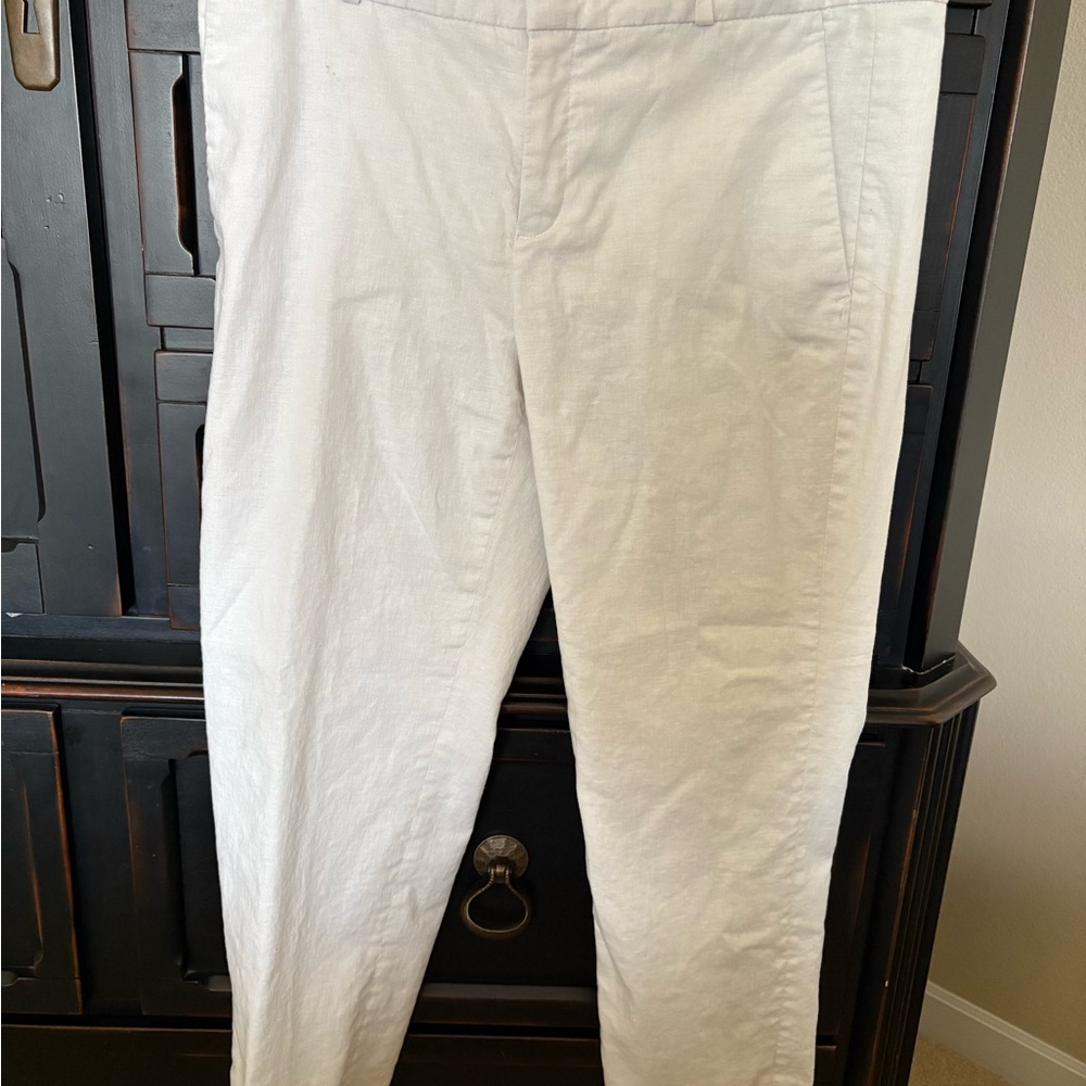 Banana Republic White Ankle Cropped Pants